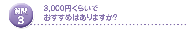 3,000円くらいでおすすめはありますか?