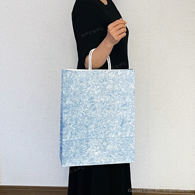 手提げ紙袋　雲竜　青2才　【32×11.5×H41cm】