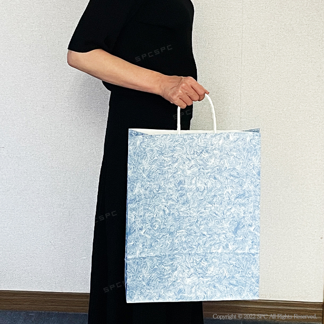 手提げ紙袋 雲竜 青2才 【32×11.5×H41cm】｜香典返し.JP