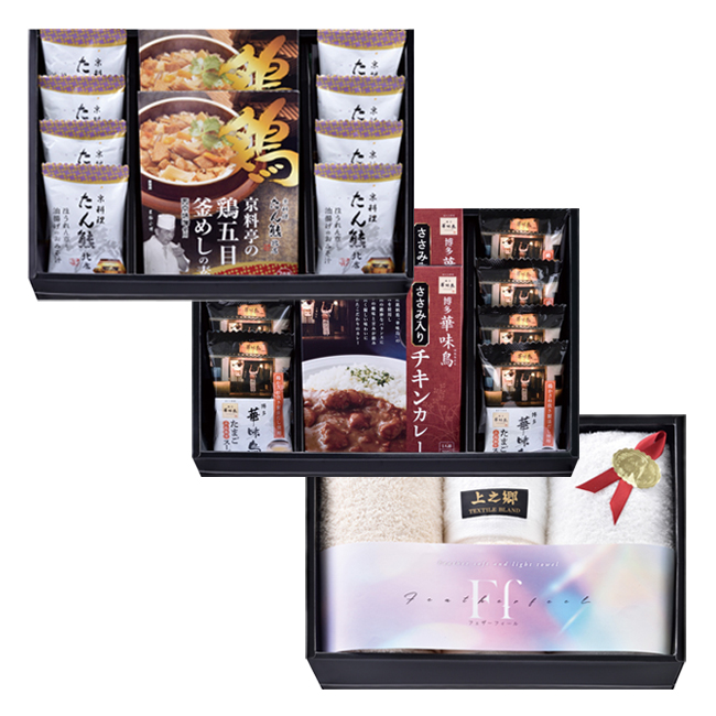 コンビネーションギフトたん熊北店・博多華味鳥バラエティギフト&泉州タオルセット No.160