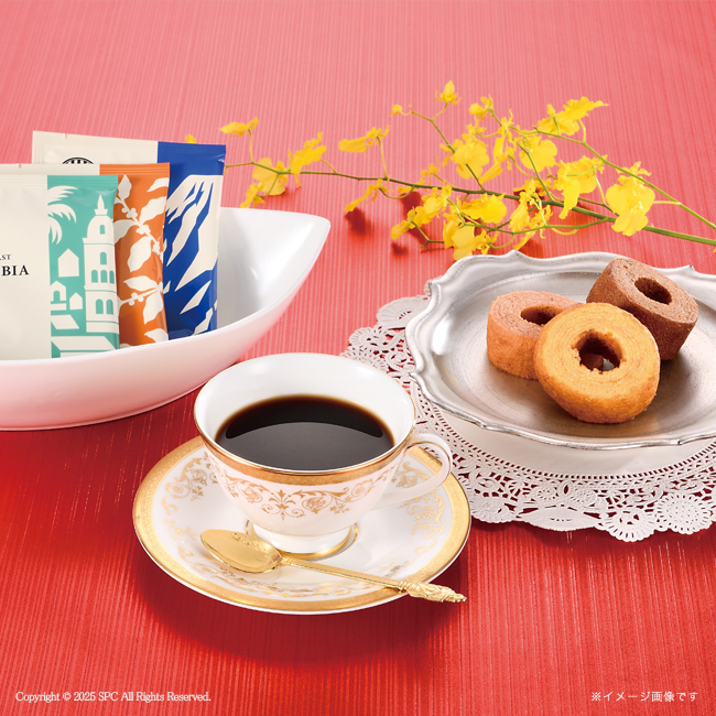 コンビネーションギフト タリーズコーヒー&朝田晋平バームクーヘン&今治タオルセット No.100
