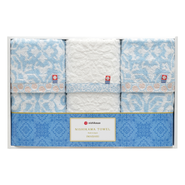 〈nishikawa〉今治製フェイスタオル3P　No.30　割引き商品