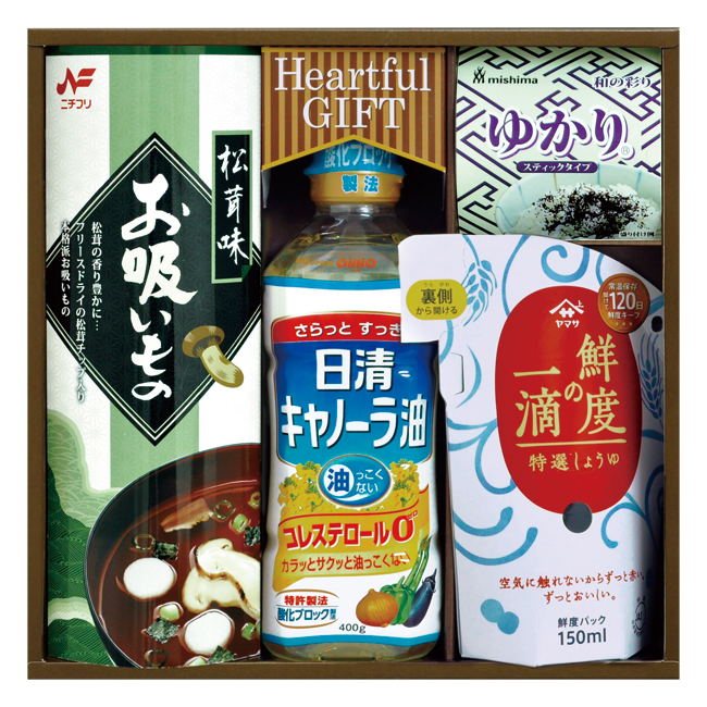 日清キャノーラ油&鮮度の一滴しょうゆ詰合せ No.20