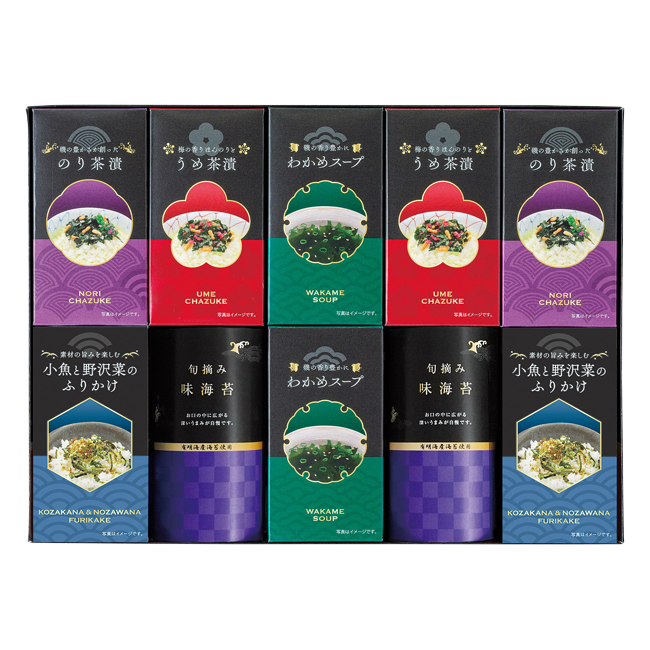 ゆかり屋本舗　味海苔・お茶漬・ふりかけ・スープセット　No.50　40％OFF