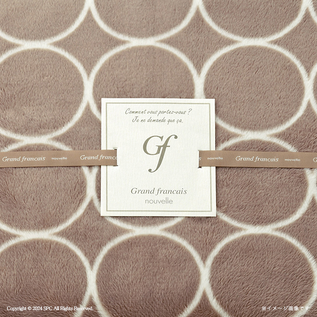 グランフランセ　ヌーベル　ソフトタッチマイヤー毛布1枚　No.100　（グレージュ）　割引き商品