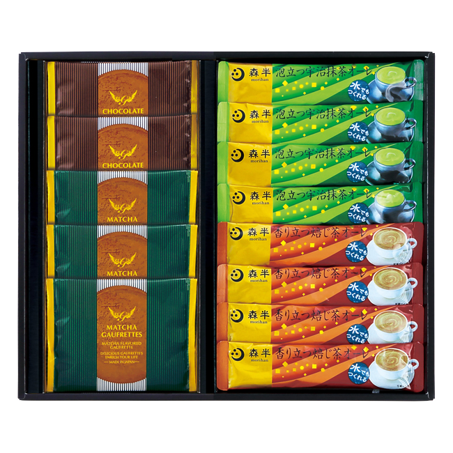 【送料無料】 宇治抹茶香るオーレとゴーフレット　No.25