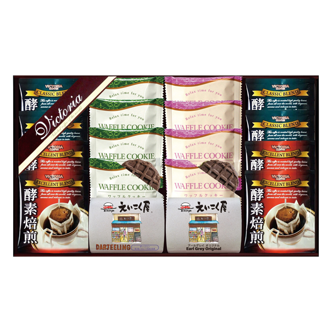 ビクトリアコーヒー　コーヒー＆紅茶・ワッフルクッキーセット　No.30　割引き商品