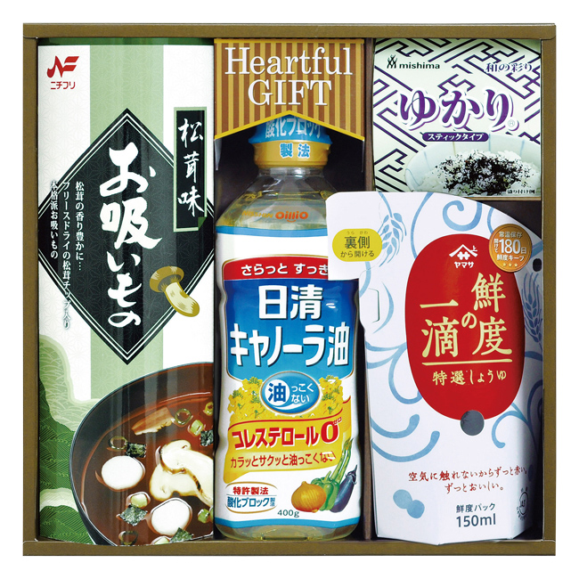 日清キャノーラ油&鮮度の一滴しょうゆ詰合せ No.20
