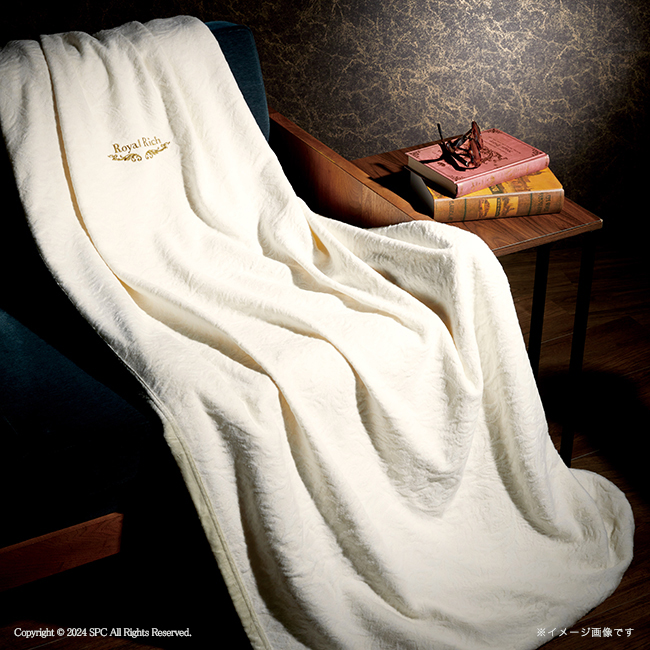 ロイヤルリッチ　国産ジャカードシルク混綿毛布（毛羽部分）2枚　No.300　割引き商品