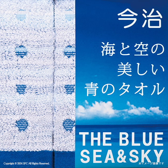 今治 海と空の美しい青のタオル ハンドタオル2枚セット No.15