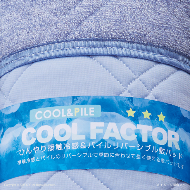 クールファクター　リバーシブル接触冷感敷パッド　No.50　割引き商品