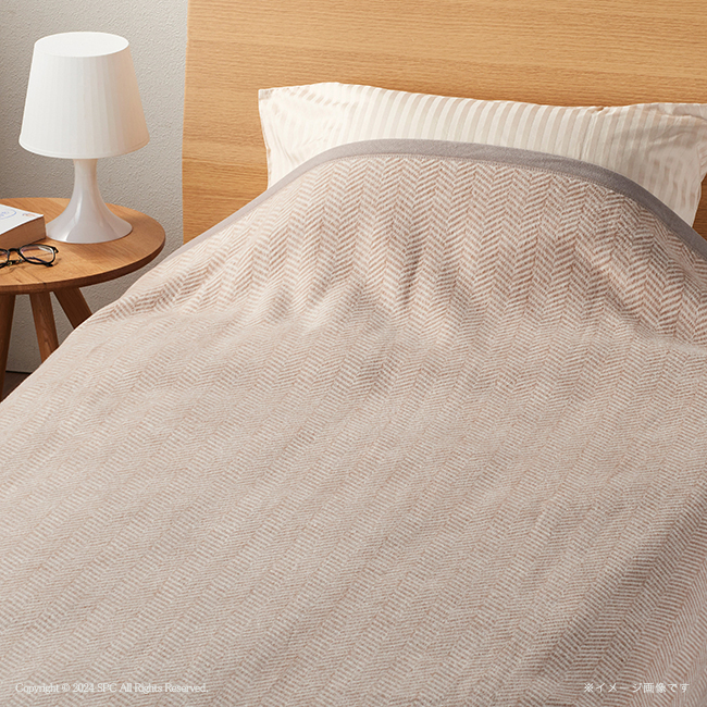 ニッケ Natural Blanket 洗える綿混ウール毛布（毛羽部分）2枚セット