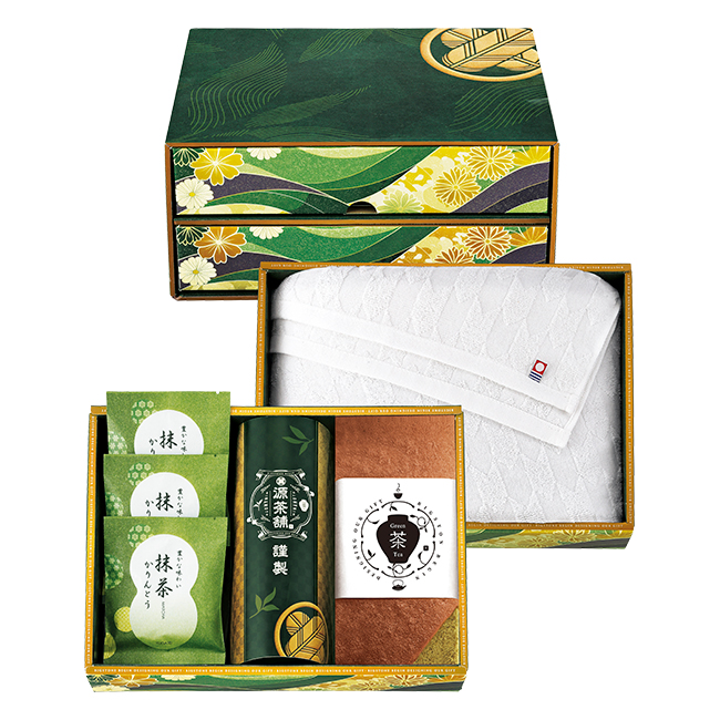 源茶舗select 宝乃菓 茶露の極み二段箱 B No.50｜特選ギフト