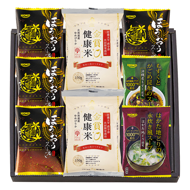千莉菴　からだにやさしさ＋　国産フリーズドライ　ほうおうスープ　「金賞健康米」セット　No.36｜特選ギフト｜