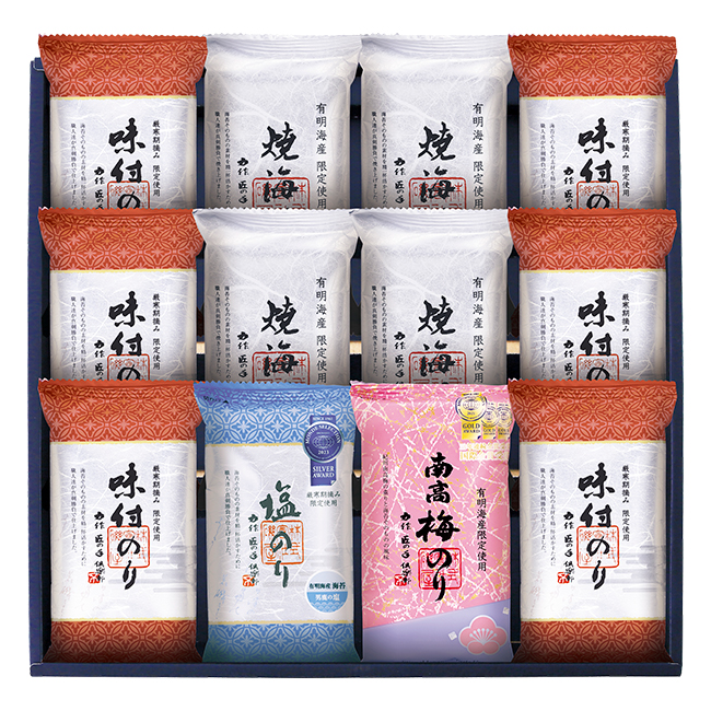 【送料無料】 金賞銀賞　食べくらべ海苔GIFT　No.34
