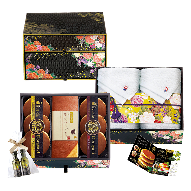 匠菴謹製 ミニたんす御進物「オリーブ de どら焼き」Premium No.90