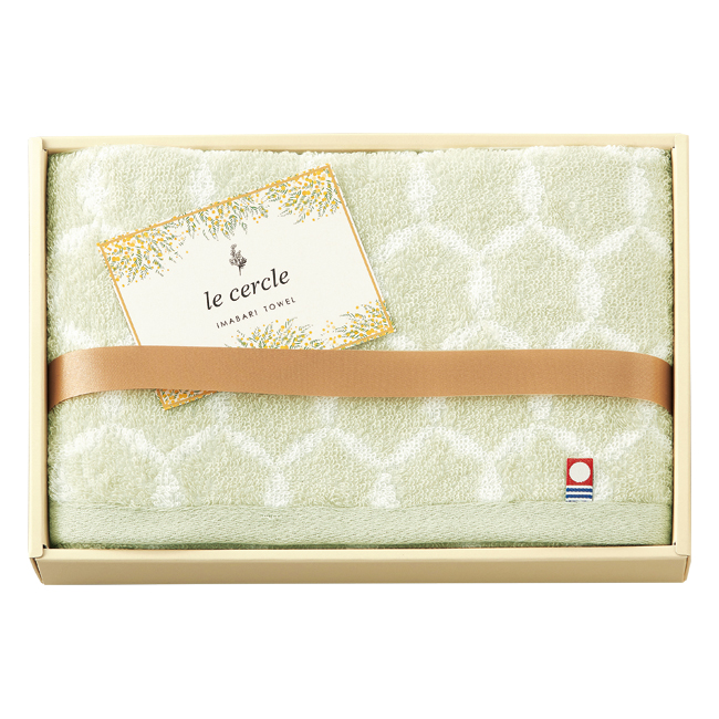 【送料無料】 le　cercle　フェイスタオル　No.12 （グリーン）