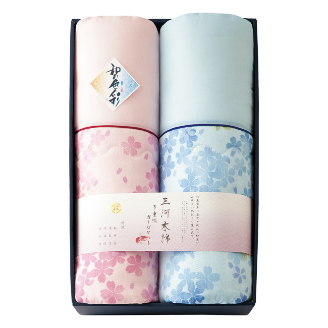 【送料無料】 和の色彩　三河木綿　ダブルガーゼ肌布団2P　No.200