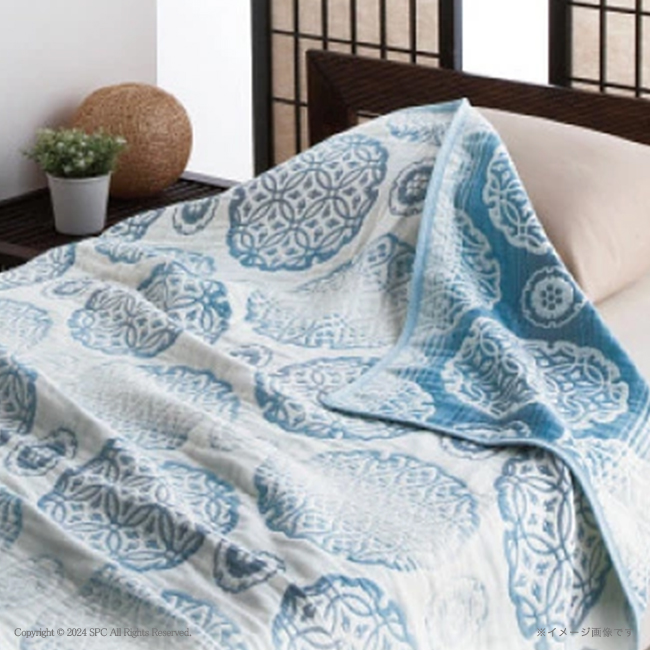 送料無料】 極選魔法の糸×オーガニック プレミアム五重織ガーゼ毛布2P