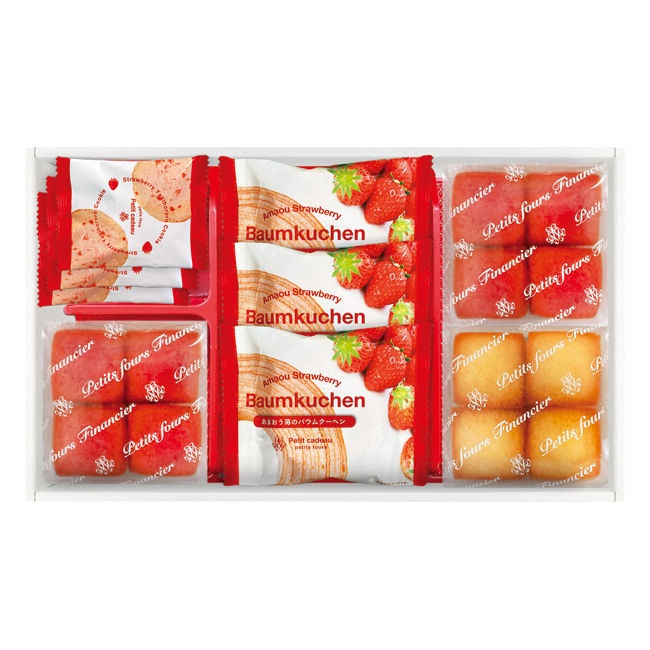 【送料無料】 あまおう苺バウムクーヘン＆プチフィナンシェ　ギフトボックス　No.25