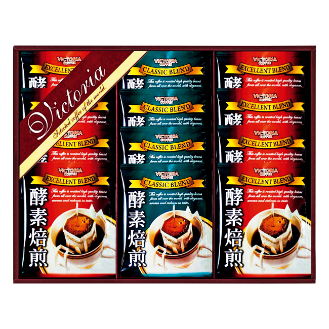 【送料無料】 珈琲屋さんが作った酵素焙煎ドリップコーヒーセット　No.15