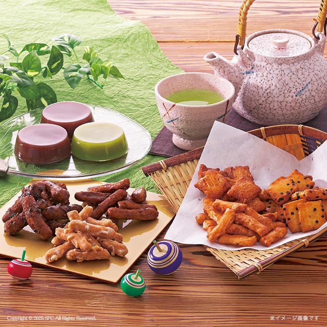 【送料無料】 かりんとう・あられ・羊かん詰合せ　No.40