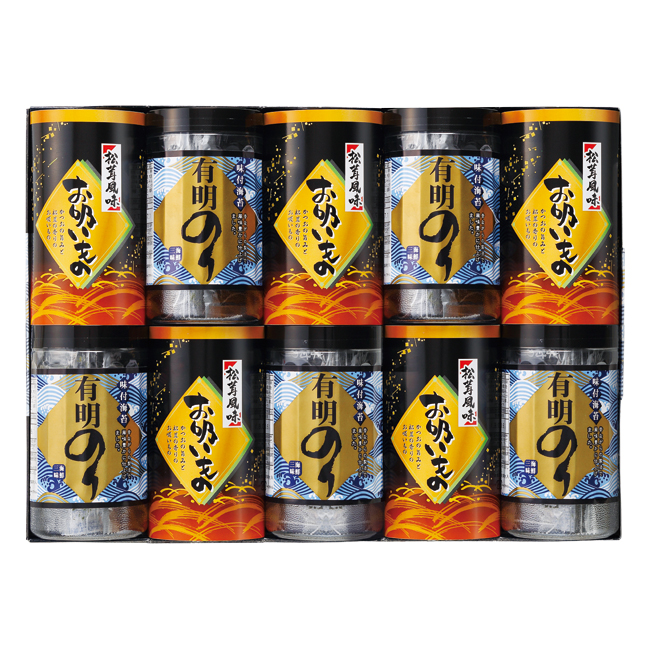 【送料無料】 有明のり・永谷園松茸風味お吸い物詰合せ　No.50