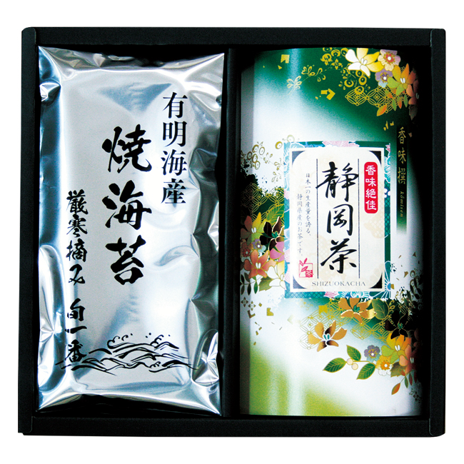 【送料無料】 静岡茶・有明海苔詰合せ　No.25