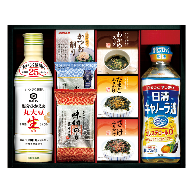 【送料無料】 キッコーマン塩分ひかえめ生しょうゆ＆バラエティギフト　No.40