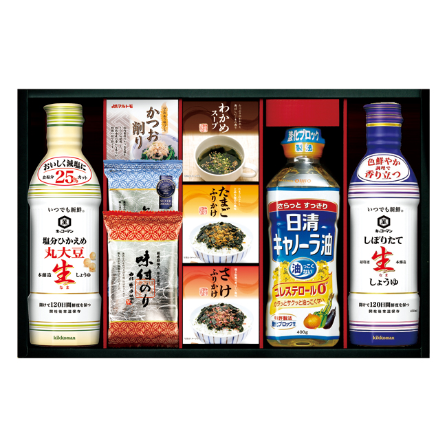 【送料無料】 キッコーマン塩分ひかえめ生しょうゆ＆バラエティギフト　No.50