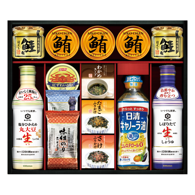 【送料無料】 キッコーマン塩分ひかえめ生しょうゆ＆バラエティギフト　No.100