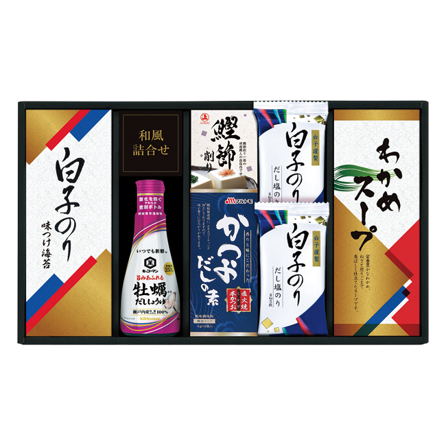 【送料無料】 キッコーマンしょうゆ＆白子のり食卓詰合せ　No.30