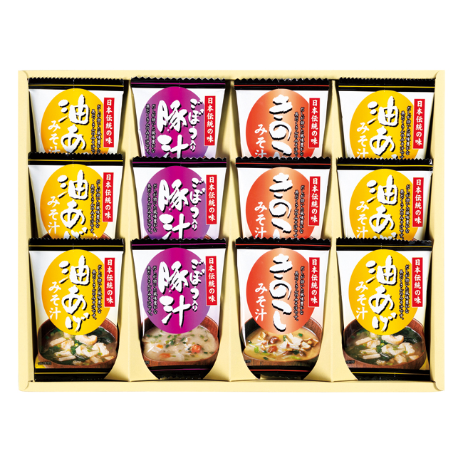 【送料無料】 フリーズドライ「お味噌汁三種の味詰合せ」　No.30