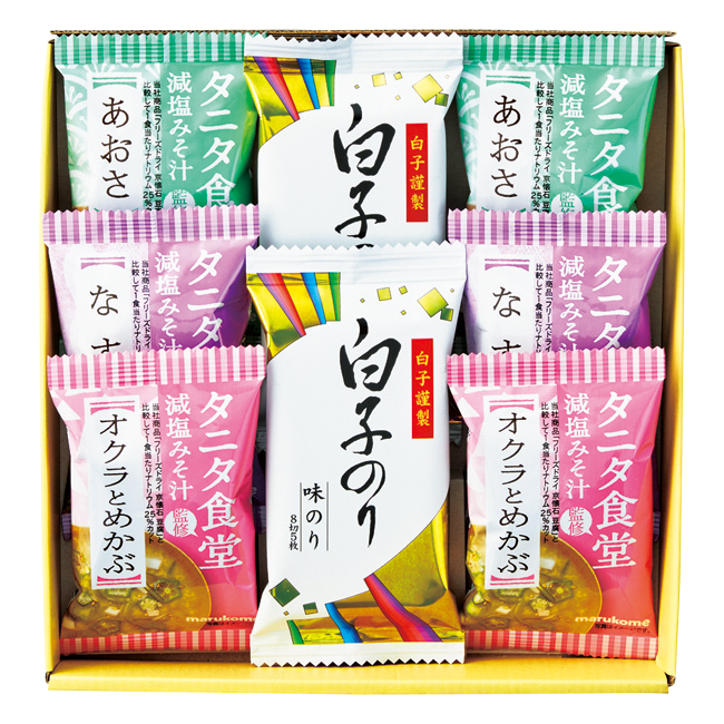 【送料無料】 タニタ食堂監修減塩みそ汁・白子のり詰合せ　No.20