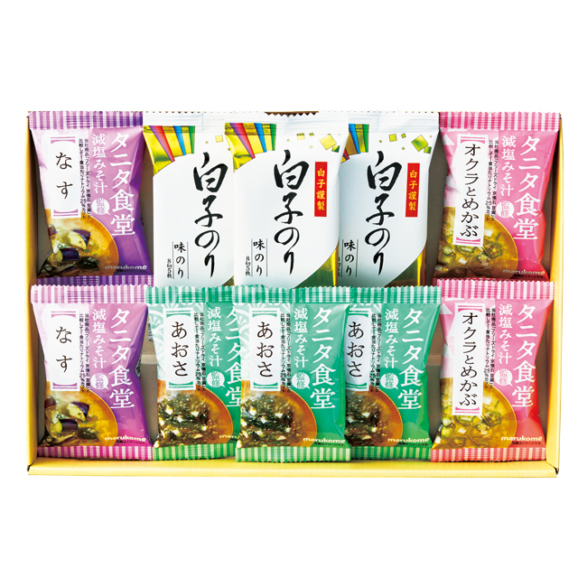 【送料無料】 タニタ食堂監修減塩みそ汁・白子のり詰合せ　No.25
