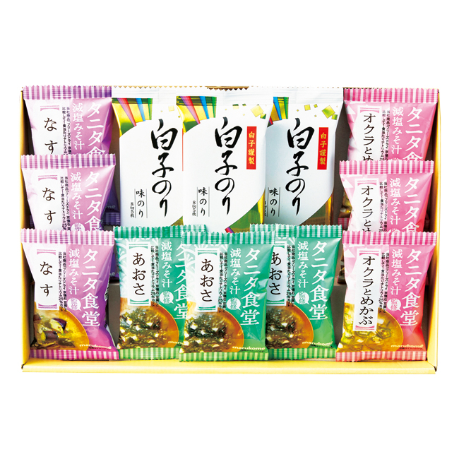 【送料無料】 タニタ食堂監修減塩みそ汁・白子のり詰合せ　No.30