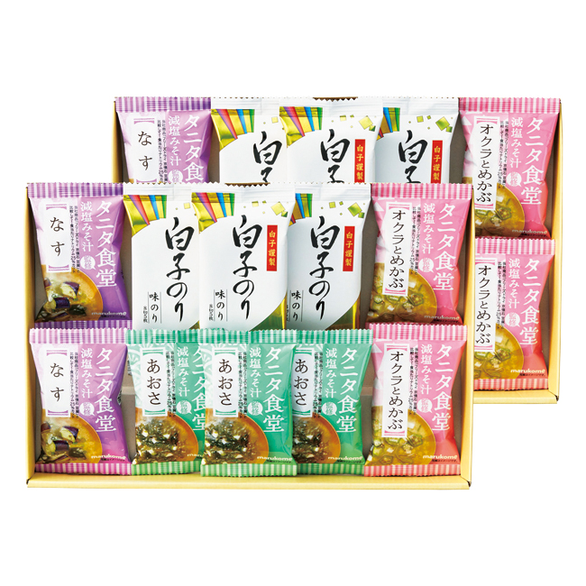 【送料無料】 タニタ食堂監修減塩みそ汁・白子のり詰合せ　No.50