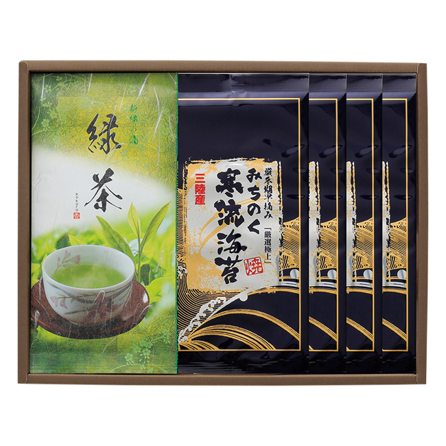 みのり工房 みちのく寒流のり・鹿児島茶詰合せ No.30