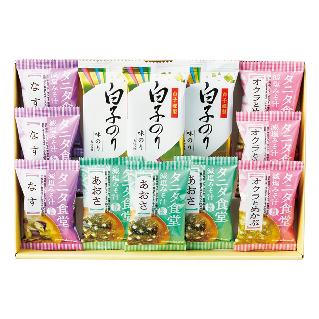 【送料無料】 タニタ食堂監修減塩みそ汁・白子のり詰合せ　No.30