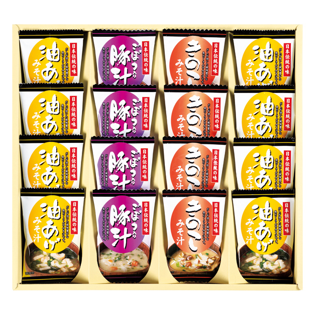【送料無料】 フリーズドライ「お味噌汁三種の味詰合せ」　No.40