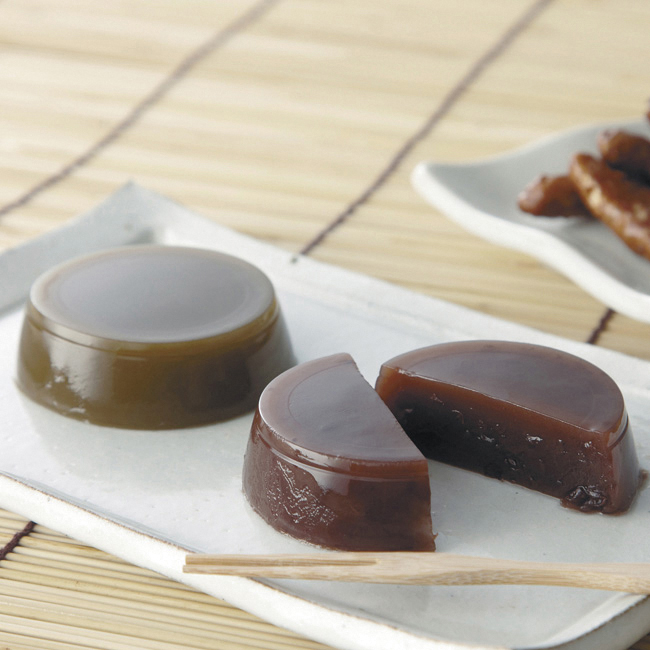 【送料無料】　緑茶・あられ・羊かん詰合せ　No.40