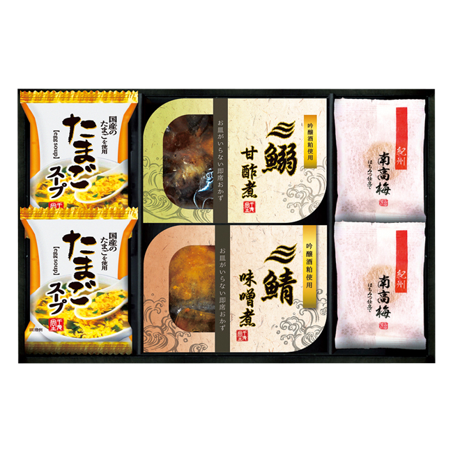 三陸産煮魚&フリーズドライ・梅干しセット No.20