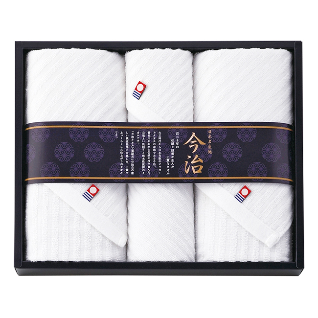 日本名産地 今治産 プレミアムホワイト タオルセット No.25