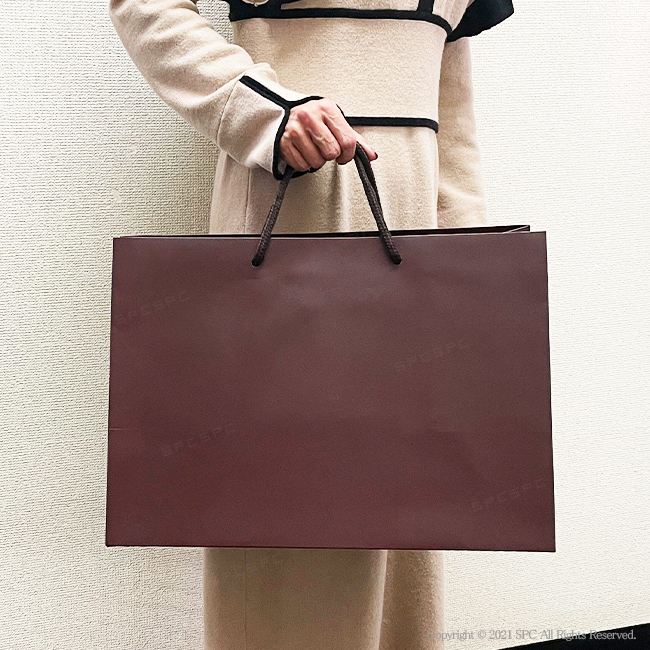 かよママ☆東方神起  手提げ袋 手提げ紙袋 こげ茶 【26×10×H28cm】｜香典返し.JP