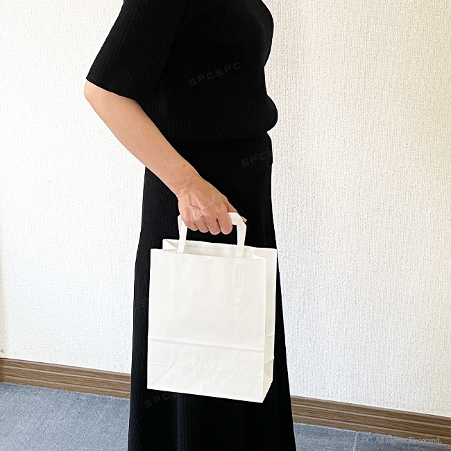 まるです。紙袋無し。 Amazon | 紙袋【日本製】小判抜き 手提げ袋 未晒し(クラフト)M