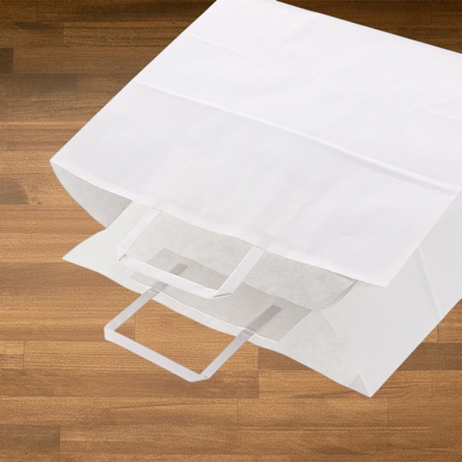 手提げ紙袋　白無地（32-7平手)　【32×16×H28cm】