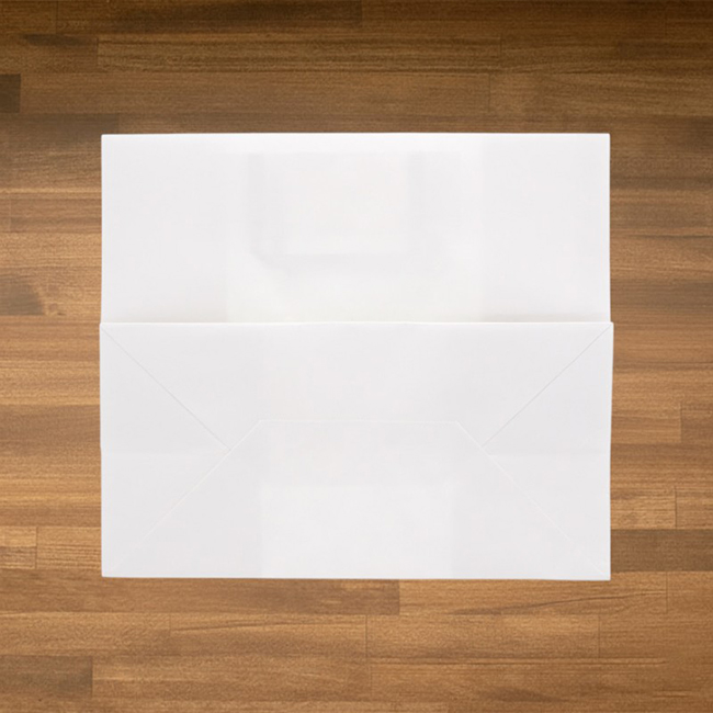 手提げ紙袋　白無地（32-7平手)　【32×16×H28cm】