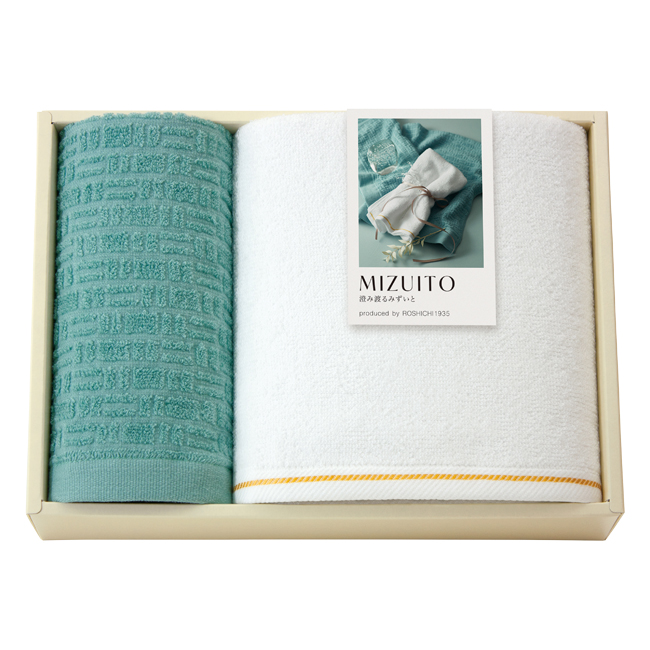 MIZUITO　澄みわたるみずいと　バス・ハンドタオルセット　No.40　40％OFF