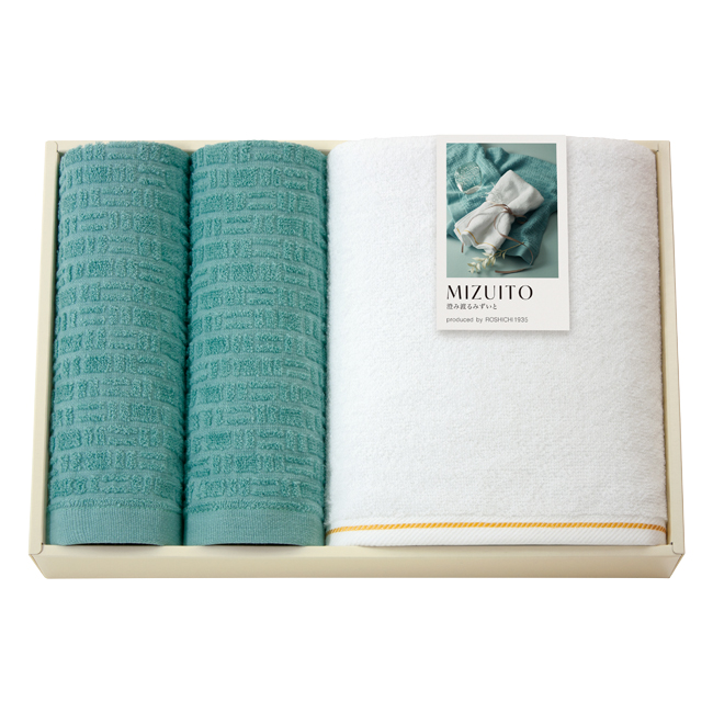 MIZUITO　澄みわたるみずいと　泉州　バスタオル・ハンドタオル2Pセット　No.50　40％OFF