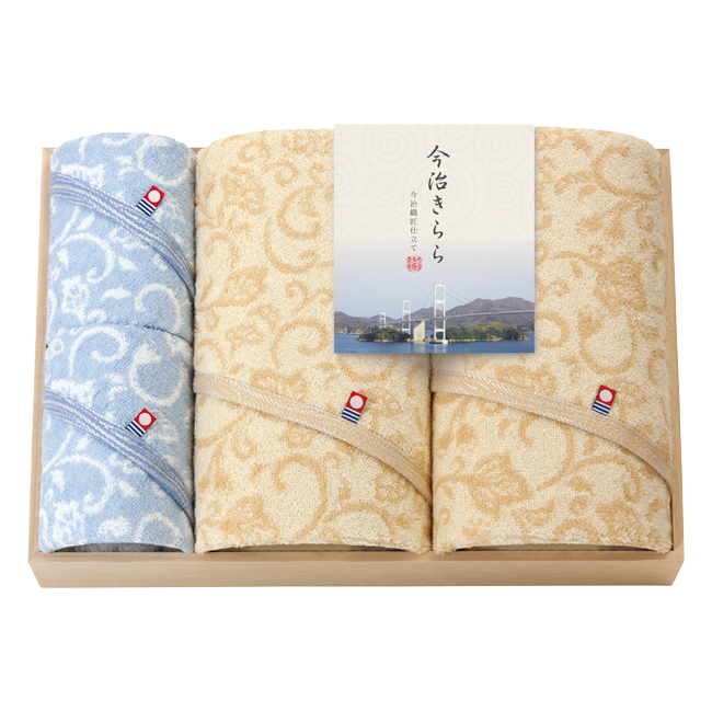 今治きらら　木箱入り　バスタオル2P・ハンドタオル2Pセット　No.100｜特選ギフト｜